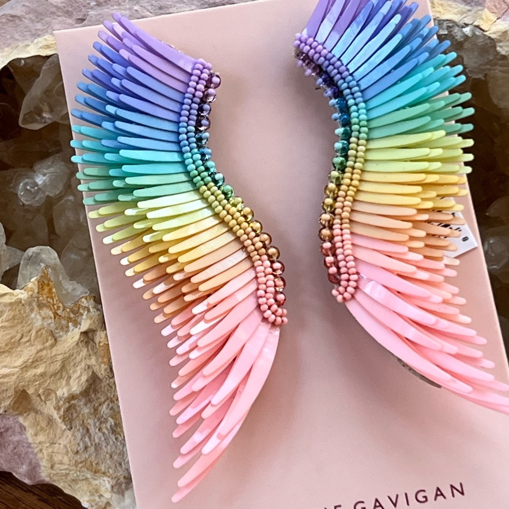 🌺🎉HP🎉🌺 NWT Mignonne Gavigan Madeline Earrings Rainbow Pastel - Picture 5 of 16